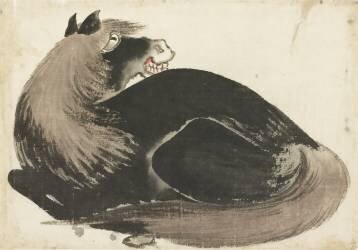 Reclining Horse (Hokusai) - Muzeo.com