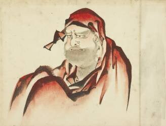 Red-Robed Daruma (Hokusai) - Muzeo.com