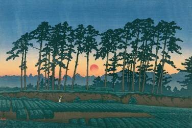 Setting Sun, Ichinokura (Hasui Kawase) - Muzeo.com