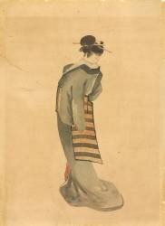 Standing Beauty (Hokusai) - Muzeo.com