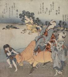 View from Shichiri-ga-hama (Hokusai) - Muzeo.com