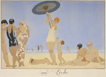 Au lido (George Barbier) - Muzeo.com