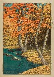 Autumn at Oirase (Hasui Kawase) - Muzeo.com