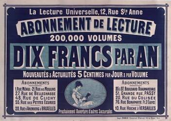 La Lecture universelle (Jules Chéret) - Muzeo.com