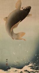 Leaping carp (Ohara Koson) - Muzeo.com