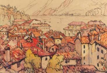 Lugano machi (Hiroshi Yoshida) - Muzeo.com