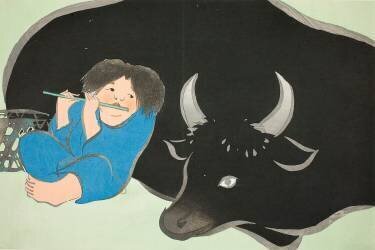 Oxherd Flutist (Kamisaka Sekka) - Muzeo.com
