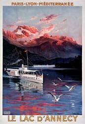 Paris-Lyon-Méditerranée. Le Lac d'Annecy (Hugo d'Alesi) - Muzeo.com