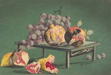 Pomegranates and Grapes (Kiyochika Kobayashi) - Muzeo.com