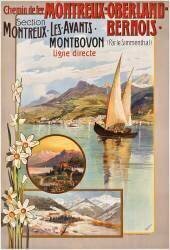 Poster advertising Montreux-Oberland-Bernois train journeys (Anton Reckziegel) - Muzeo.com