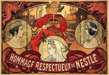 Poster advertising Nestlé (Alfons Mucha) - Muzeo.com