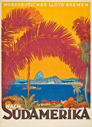 Poster advertising the German shipping company 'Norddeutscher Lloyd' (Bernd Steiner) - Muzeo.com