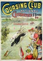 Poster advertising the opening of the Coursing Club at Courbevoie (French School) - Muzeo.com