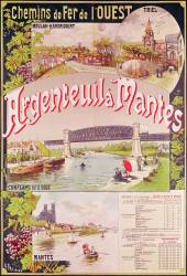 Poster advertising the Western Railway line from Argenteuil to Mantes (Georges Fraipont) - Muzeo.com