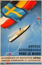 Schifffahrt, Passagierdampfer Belgia auf der Route Antwerpen-Göteborg (Olsen) - Muzeo.com