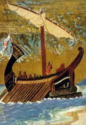 The Odyssey by Homer : the sailboat of Odysseus (François-Louis Schmied) - Muzeo.com