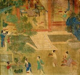 Women Harvesting Leaves (Chinese School) - Muzeo.com