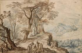 Landscape with Tobias (Jan Brueghel the Younger) - Muzeo.com