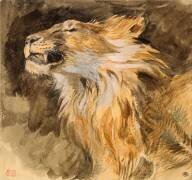 Tête de lion rugissant (Eugène Delacroix) - Muzeo.com