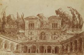 The Villa Farnese (Hubert Robert) - Muzeo.com