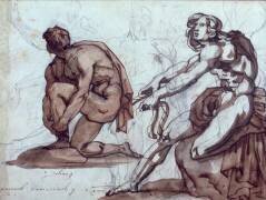 Two nude figures (Théodore Géricault) - Muzeo.com