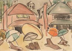 Beach Umbrellas (Arthur Dove) - Muzeo.com