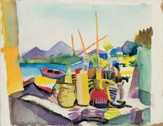 Landscape at Hammamet (August Macke) - Muzeo.com
