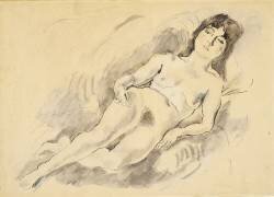 Reclining Nude (Jules Pascin) - Muzeo.com