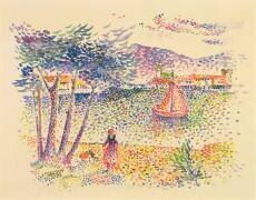 Sailing Boats at the Seaside (Henri-Edmond Cross) - Muzeo.com