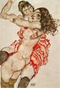 Two Women Embracing (Egon Schiele) - Muzeo.com