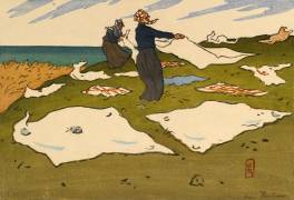 Women drying clothes (Saint-Briac) (Henri Rivière) - Muzeo.com