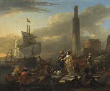 A Harbour Scene (Nicolaes Berchem) - Muzeo.com