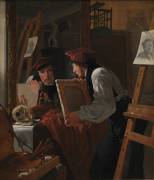 A Young Artist (Wilhelm Ferdinand Bendz) - Muzeo.com