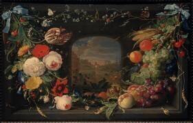 Blumen– und Früchtegehänge (Abraham Mignon) - Muzeo.com