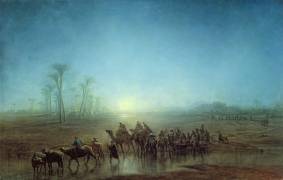 Caravan of Bedouins (François Pierre Bernard Barry) - Muzeo.com