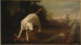 Chien épagneul blanc et perroquet. (Alexandre-François Desportes...) - Muzeo.com