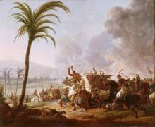 Combat de cavaliers entre Français et Mamelucks pendant la campagne d'Egypte (Jacques François Joseph...) - Muzeo.com