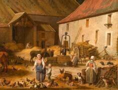 Cour de ferme (Nicolas-Bernard Lépicié) - Muzeo.com