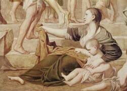 Detail of St. Cecilia Distributing Alms (Domenichino) - Muzeo.com