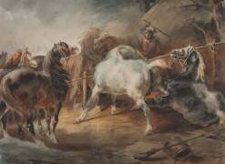 Fighting Horses (Théodore Géricault) - Muzeo.com