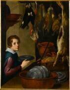 Intérieur de cuisine avec jeune homme (Astolfo Petrazzi) - Muzeo.com