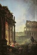 Italian landscape (Hubert Robert) - Muzeo.com