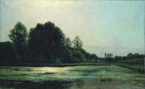 Landscape at Cernay (Emile Breton) - Muzeo.com