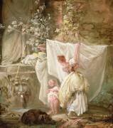 Laundress and Child (Hubert Robert) - Muzeo.com