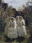 Les premiers communiants à Courrieres (Jules Breton) - Muzeo.com