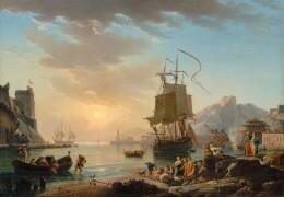 Marine, soleil couchant (Joseph Vernet) - Muzeo.com