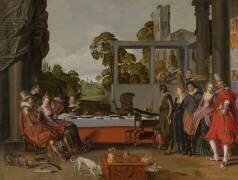 Merry Company on a Terrace (Willem Pietersz Buytewech) - Muzeo.com