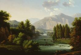 Mountainous landscape (Alexandre-Hyacinthe Dunouy) - Muzeo.com