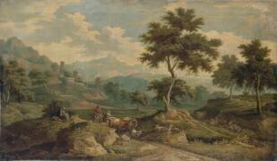 Paysage au troupeau (Etienne Allegrain) - Muzeo.com