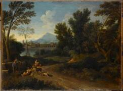 Paysage avec personnages (Gaspard Dughet) - Muzeo.com